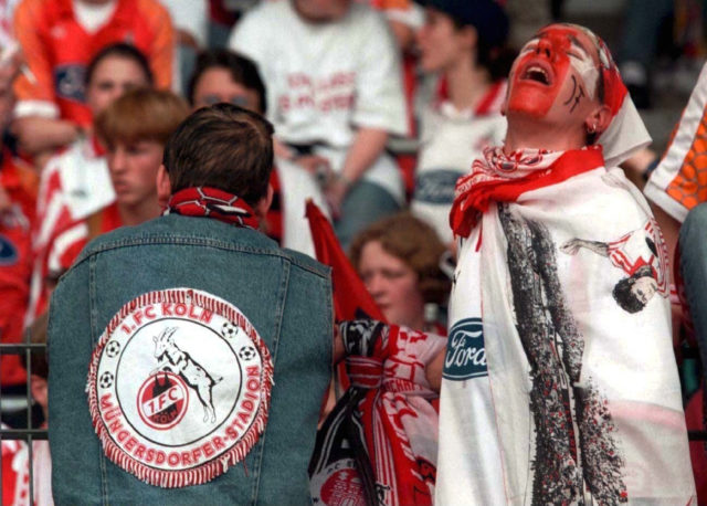 GERMANY - MAY 09: FUSSBALL: 1. BUNDESLIGA 97/98 09.05.98, KOELN - BAYER LEVERKUSEN 2:2, Abstieg in die 2. Liga - FANS KOELN (