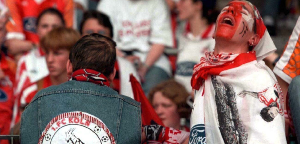GERMANY - MAY 09: FUSSBALL: 1. BUNDESLIGA 97/98 09.05.98, KOELN - BAYER LEVERKUSEN 2:2, Abstieg in die 2. Liga - FANS KOELN (