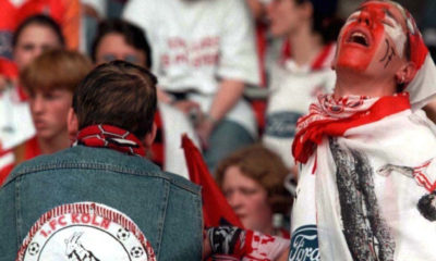 GERMANY - MAY 09: FUSSBALL: 1. BUNDESLIGA 97/98 09.05.98, KOELN - BAYER LEVERKUSEN 2:2, Abstieg in die 2. Liga - FANS KOELN (