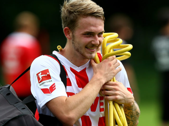 COLOGNE, GERMANY - JULY 03: Jannes Horn atttends the training session of 1. FC Koeln at RheinEnergieSportpark on July 3, 2017 in Cologne, Germany.