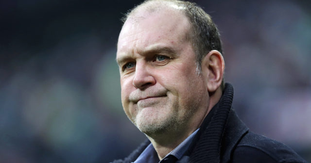 BREMEN, GERMANY - DECEMBER 17: xxx Joerg Schmadtke of Koeln looks on prior to the Bundesliga match between Werder Bremen and 1. FC Koeln at Weserstadion on December 17, 2016 in Bremen, Germany. (Photo by Oliver Hardt/Bongarts/Getty Images)