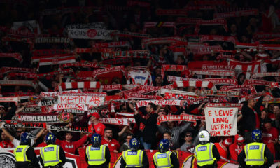 LONDON, ENGLAND - SEPTEMBER 14: FC Koeln supporters display scarves during the UEFA Europa League group H match between Arsenal FC and 1. FC Koeln at Emirates Stadium on September 14, 2017 in London, United Kingdom. (Photo by Dan Mullan/Getty Images)