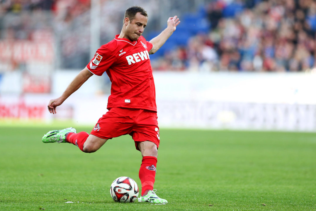 SINSHEIM, GERMANY - NOVEMBER 08: Matthias Lehmann of Koeln scores his team's second goal with a free-kick during the Bundesliga match between 1899 Hoffenheim and 1. FC Koeln at Wirsol Rhein-Neckar-Arena on November 8, 2014 in Sinsheim, Germany. (Photo by Simon Hofmann/Bongarts/Getty Images)