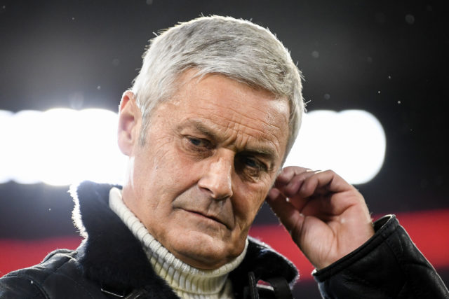 MUNICH, GERMANY - DECEMBER 13: Sport Director of Koeln Armin Veh gives an interview prior the Bundesliga match between FC Bayern Muenchen and 1. FC Koeln at Allianz Arena on December 13, 2017 in Munich, Germany. (Photo by Matthias Hangst/Bongarts/Getty Images)