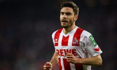 COLOGNE, GERMANY - JANUARY 27: Jonas Hector #14 of 1.FC Koeln looks on during the Bundesliga match between 1. FC Koeln and FC Augsburg at RheinEnergieStadion on January 27, 2018 in Cologne, Germany. (Photo by Maja Hitij/Bongarts/Getty Images)