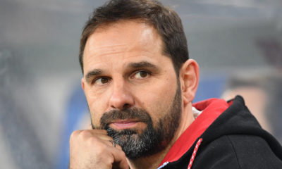 HAMBURG, GERMANY - JANUARY 20: Stefan Ruthenbeck, coach of Koeln, looks on before during the Bundesliga match between Hamburger SV and 1. FC Koeln at Volksparkstadion on January 20, 2018 in Hamburg, Germany. (Photo by Stuart Franklin/Bongarts/Getty Images)