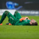 FRANKFURT AM MAIN, GERMANY - FEBRUARY 10: Timo Horn of Koeln reacts during the Bundesliga match between Eintracht Frankfurt and 1. FC Koeln at Commerzbank-Arena on February 10, 2018 in Frankfurt am Main, Germany. (Photo by Simon Hofmann/Bongarts/Getty Images)