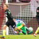 Cologne´s French midfielder Vincent Koziello (L) celebrates scoring with Cologne's German defender Jonas Hector during the German first division Bundesliga football match RB Leipzig vs FC Cologne in Leipzig, eastern Germany, on February 25, 2018. / AFP PHOTO / ROBERT MICHAEL / RESTRICTIONS: DURING MATCH TIME: DFL RULES TO LIMIT THE ONLINE USAGE TO 15 PICTURES PER MATCH AND FORBID IMAGE SEQUENCES TO SIMULATE VIDEO. == RESTRICTED TO EDITORIAL USE == FOR FURTHER QUERIES PLEASE CONTACT DFL DIRECTLY AT + 49 69 650050 (Photo credit should read ROBERT MICHAEL/AFP/Getty Images)