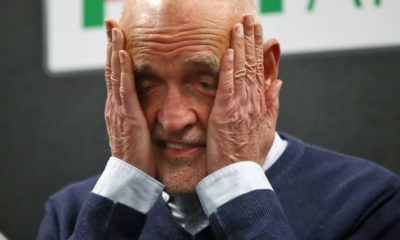 HANOVER, GERMANY - JANUARY 13: President Martin Kind of Hannover pose during the press conference before the Bundesliga match between Hannover 96 and 1. FSV Mainz 05 at HDI-Arena on January 13, 2018 in Hanover, Germany. (Photo by Oliver Hardt/Bongarts/Getty Images)