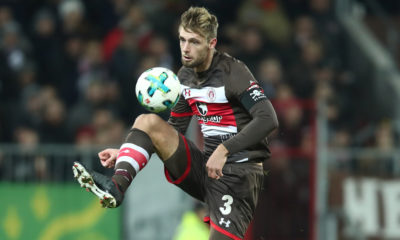 HAMBURG, GERMANY - DECEMBER 18: Lasse Sobiech of Pauli in action during the Second Bundesliga match between FC St. Pauli and VfL Bochum 1848 at Millerntor Stadium on December 18, 2017 in Hamburg, Germany. (Photo by Oliver Hardt/Bongarts/Getty Images)