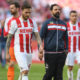 COLOGNE, GERMANY - APRIL 07: Marco Hoeger of Koeln (l) and Stefan Ruthenbeck, coach of Koeln, (c) looks dejected after the Bundesliga match between 1. FC Koeln and 1. FSV Mainz 05 at RheinEnergieStadion on April 7, 2018 in Cologne, Germany. (Photo by Matthias Hangst/Bongarts/Getty Images)