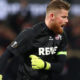 COLOGNE, GERMANY - NOVEMBER 23: Timo Horn of FC Koeln celebrates after the UEFA Europa League group H match between 1. FC Koeln and Arsenal FC at RheinEnergieStadion on November 23, 2017 in Cologne, Germany. (Photo by Dean Mouhtaropoulos/Getty Images)