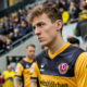 DRESDEN, GERMANY - FEBRUARY 18: Niklas Hauptmann of Dresden enters the stadium prior the Second Bundesliga match between SG Dynamo Dresden and SSV Jahn Regensburg at DDV-Stadion on February 18, 2018 in Dresden, Germany. (Photo by Thomas Eisenhuth/Bongarts/Getty Images)