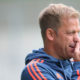 WOLFSBURG, GERMANY - JUNE 12: Head coach Markus Anfang of Leverkusen reacts prior to the U17 German Championship Semi Final Second Leg between VfL Wolfsburg U17 and Bayer 04 Leverkusen U17 on June 12, 2016 in Wolfsburg, Germany. (Photo by Ronny Hartmann/Bongarts/Getty Images) *** Local caption *** Markus Anfang