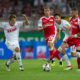 COLOGNE, GERMANY - AUGUST 13: Niklas Hauptmann of Cologne (L), Jonas Hector of Cologne (C) and Marcel Hartel of Union Berlin battle for the ball during the Second Bundesliga match between 1. FC Koeln and 1. FC Union Berlin at RheinEnergieStadion on August 13, 2018 in Cologne, Germany. (Photo by Juergen Schwarz/Bongarts/Getty Images)