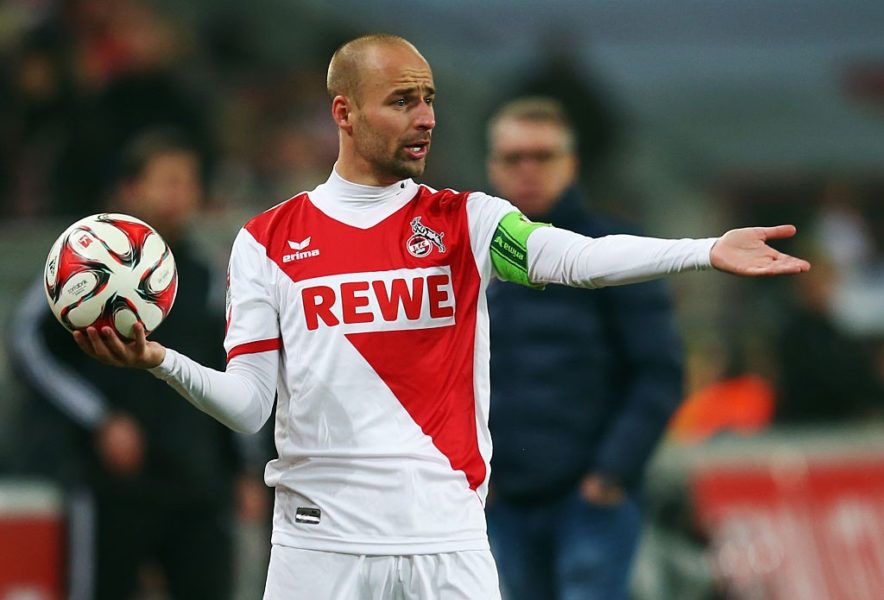 COLOGNE, GERMANY - DECEMBER 06: Miso Brecko of Koeln reacts during the Bundesliga match between 1. FC Koeln and FC Augsburg at RheinEnergieStadion on December 6, 2014 in Cologne, Germany. (Photo by Alex Grimm/Bongarts/Getty Images)