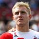 COLOGNE, GERMANY - MAY 05: Frederik Sorensen #4 of 1.FC Koeln looks on prior the Bundesliga match between 1. FC Koeln and FC Bayern Muenchen at RheinEnergieStadion on May 5, 2018 in Cologne, Germany. (Photo by Maja Hitij/Bongarts/Getty Images)