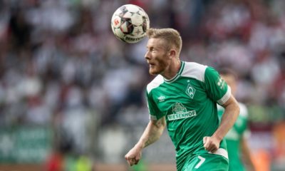 AUGSBURG, GERMANY - SEPTEMBER 22: Florian Kainz of Bremen in action during the Bundesliga match between FC Augsburg and SV Werder Bremen at WWK-Arena on September 22, 2018 in Augsburg, Germany. (Photo by Christian Kaspar-Bartke/Bongarts/Getty Images)