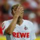 Cologne's midfielder Marcel Risse reacts during the German first division Bundesliga football match of FC Cologne vs SV Darmstadt 98 in Cologne, western Germany, on August 27, 2016.