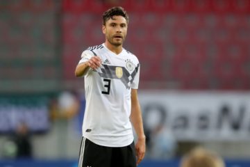 KLAGENFURT, AUSTRIA - JUNE 02: Jonas Hector of Germany reacts during the International Friendly match between Austria and Germany at Woerthersee Stadion on June 2, 2018 in Klagenfurt, Austria. (Photo by Alexander Hassenstein/Bongarts/Getty Images)