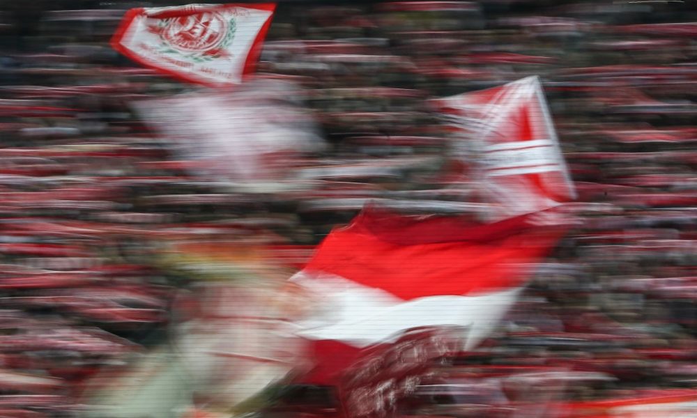 COLOGNE, GERMANY - FEBRUARY 08: Fans of Koeln prior to the Second Bundesliga match between 1. FC Koeln and FC St. Pauli at RheinEnergieStadion on February 08, 2019 in Cologne, Germany. (Photo by Maja Hitij/Bongarts/Getty Images)