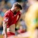 DRESDEN, GERMANY - APRIL 21: Simon Terodde of Koeln reacts during the Second Bundesliga match between SG Dynamo Dresden and 1. FC Koeln at Rudolf-Harbig-Stadion on April 21, 2019 in Dresden, Germany. (Photo by Thomas Eisenhuth/Bongarts/Getty Images)