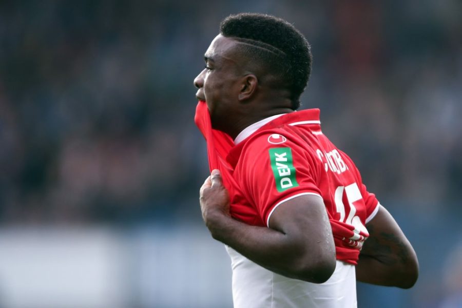 DARMSTADT, GERMANY - NOVEMBER 24: Jhon Cordoba of Koeln reacts during the Second Bundesliga match between SV Darmstadt 98 and 1. FC Koeln at Merck-Stadion am Boellenfalltor on November 24, 2018 in Darmstadt, Germany. (Photo by Alex Grimm/Bongarts/Getty Images)