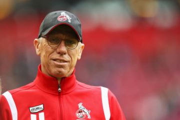 COLOGNE, GERMANY - OCTOBER 22: FC Koeln Manager / Head Coach, Peter Stoger looks on prior to the Bundesliga match between 1. FC Koeln and SV Werder Bremen held at RheinEnergieStadion on October 22, 2017 in Cologne, Germany. (Photo by Dean Mouhtaropoulos/Bongarts/Getty Images)