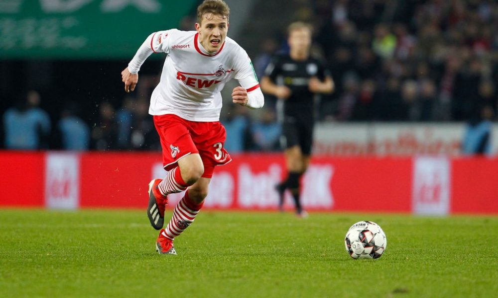 COLOGNE, GERMANY - DECEMBER 17: Niklas Hauptmann of Cologne runs with the ball during the Second Bundesliga match between 1. FC Koeln and 1. FC Magdeburg at RheinEnergieStadion on December 17, 2018 in Cologne, Germany. (Photo by Mika Volkmann/Bongarts/Getty Images)