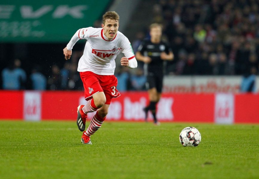 COLOGNE, GERMANY - DECEMBER 17: Niklas Hauptmann of Cologne runs with the ball during the Second Bundesliga match between 1. FC Koeln and 1. FC Magdeburg at RheinEnergieStadion on December 17, 2018 in Cologne, Germany. (Photo by Mika Volkmann/Bongarts/Getty Images)