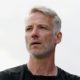 JENA, THURINGIA - AUGUST 27: Headcoach Mark Zimmermann of Jena during the third Liga match between FC Carl Zeiss Jena and FSV Zwickau at Ernst-Abbe-Sportfeld on August 27, 2018 in Jena, Germany. (Photo by Karina Hessland/Bongarts/Getty Images)