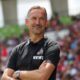 REUTLINGEN, GERMANY - JULY 14: Achim Beierlorzer Head coach of 1.FC Koeln looks on ahead of the pre-season friendly match between SSV Reutlingen v 1. FC Koeln at Stadion an der Kreuzeiche on July 14, 2019 in Reutlingen, Germany. (Photo by Christian Kaspar-Bartke/Bongarts/Getty Images)