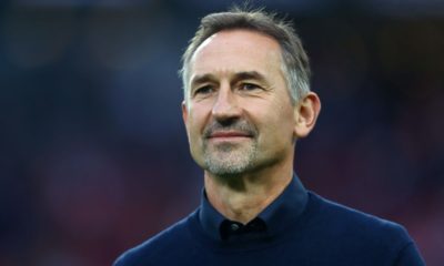 COLOGNE, GERMANY - SEPTEMBER 29: Achim Beierlorzer, Head Coach of 1. FC Koln looks on prior to the Bundesliga match between 1. FC Koeln and Hertha BSC at RheinEnergieStadion on September 29, 2019 in Cologne, Germany. (Photo by Dean Mouhtaropoulos/Bongarts/Getty Images)