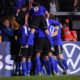 SAARBRUECKEN, GERMANY - OCTOBER 29: Christopher Schorch of 1 FC. Saarbruecken celebrates after scoring his team's first goal with his team mates during the DFB Cup second round match between 1. FC Saarbruecken and 1. FC Koeln at Ludwigspark Stadion on October 29, 2019 in Saarbruecken, Germany. (Photo by Alex Grimm/Bongarts/Getty Images)