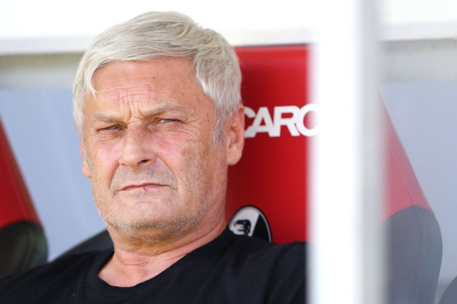 FREIBURG IM BREISGAU, GERMANY - AUGUST 31: Armin Veh, Sporting Director of FC Koeln looks on prior to the Bundesliga match between Sport-Club Freiburg and 1. FC Koeln at Schwarzwald-Stadion on August 31, 2019 in Freiburg im Breisgau, Germany. (Photo by Simon Hofmann/Bongarts/Getty Images)