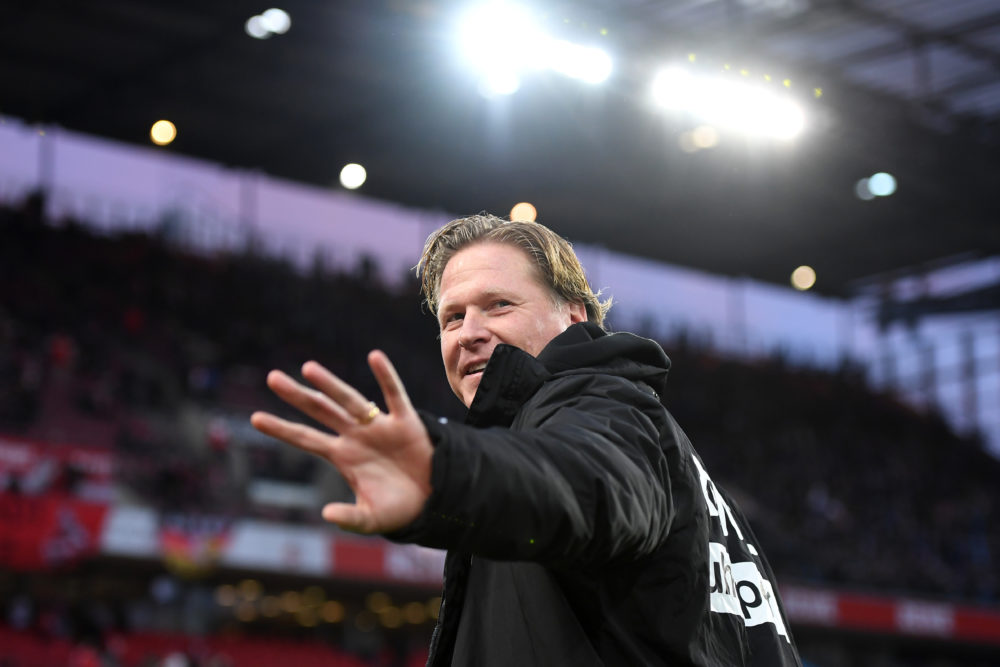 COLOGNE, GERMANY - FEBRUARY 29: Markus Gisdol, Head Coach of 1. FC Koeln looks on prior to the Bundesliga match between 1. FC Koeln and FC Schalke 04 at RheinEnergieStadion on February 29, 2020 in Cologne, Germany. (Photo by Jörg Schüler/Bongarts/Getty Images)