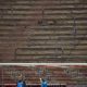 Cologne's goalkeeper Timo Horn is pictured in front of an empty stand during the German first division Bundesliga football match between 1 FC Cologne and Bayer 04 Leverkusen in Cologne, western Germany, on April 25, 2015. AFP PHOTO / SASCHA SCHUERMANN RESTRICTIONS - DFL RULES TO LIMIT THE ONLINE USAGE DURING MATCH TIME TO 15 PICTURES PER MATCH. IMAGE SEQUENCES TO SIMULATE VIDEO IS NOT ALLOWED AT ANY TIME. FOR FURTHER QUERIES PLEASE CONTACT DFL DIRECTLY AT + 49 69 650050. (Photo credit should read SASCHA SCHUERMANN/AFP via Getty Images)
