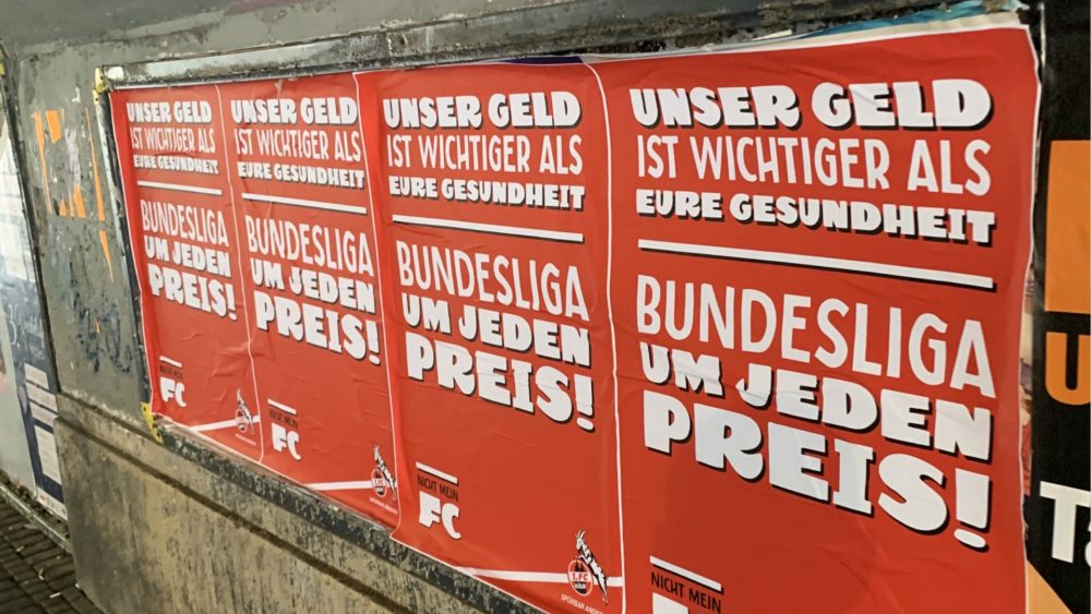 Plakataktion "Nicht mein FC"