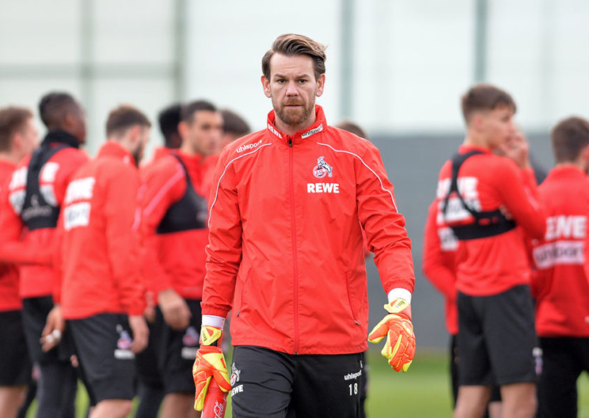 BENIDORM, SPAIN - JANUARY 010: (BILD ZEITUNG OUT) goalkeeper Thomas Kessler of 1. FC Koeln looks on during the 1. FC Koeln winter training camp on January 10, 2020 in Benidorm, Spain. (Photo by TF-Images/Getty Images)