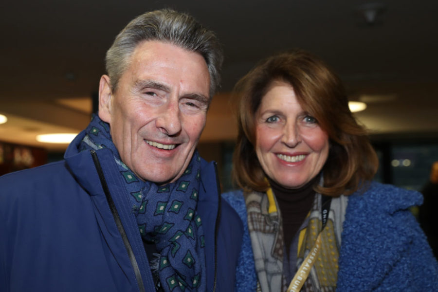 FRANKFURT AM MAIN, GERMANY - NOVEMBER 19: (L-R) Dieter Mueller and wife Johanna Mueller attend the Club Of Former National Players Meeting at Commerzbank Arena on November 19, 2019 in Frankfurt am Main, Germany. (Photo by Christof Koepsel/Getty Images for DFB)