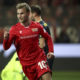 BERLIN, GERMANY - DECEMBER 08: Sebastian Andersson of 1.FC Union Berlin celebrates with teammates after scoring his team's first goal during the Bundesliga match between 1. FC Union Berlin and 1. FC Koeln at Stadion An der Alten Foersterei on December 08, 2019 in Berlin, Germany. (Photo by Maja Hitij/Bongarts/Getty Images)