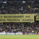 fans of FC Barcelona Barca protest with banner Only dictatorship jail peaceful political leaders. Free Catalonia. during the UEFA Champions League group B match between FC Barcelona and Tottenham Hotspur FC at the Camp Nou stadium on December 11, 2018 in Barcelona, Spain UEFA Champions League 2018/2019 xVIxVIxImagesx/xMauricexvanxSteenxIVx PUBLICATIONxINxGERxSUIxAUTxONLY 13058957