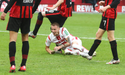 1.FC Köln vs. Eintracht Frankfurt, 4. Spieltag, 18.10.20, 15.30 Uhr, unten: Ondrej Duda 1.FC Köln, DFL REGULATIONS PROHIBIT ANY USE OF PHOTOGRAPHS AS IMAGE SEQUENCES AND/OR QUASI-VIDEO, Bild: *** Sport 1 FC Köln vs. Eintracht Frankfurt, 4 Matchday, 18 10 20, 15 30 pm, below Ondrej Duda 1 FC Köln , DFL REGULATIONS PROHIBIT ANY USE OF PHOTOGRAPHS AS IMAGE SEQUENCES AND OR QUASI VIDEO, picture