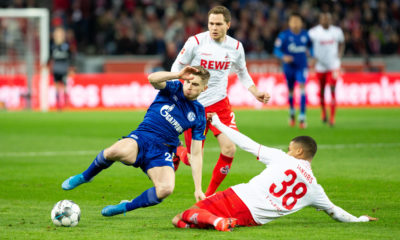 Fussball 1. Fussball Bundesliga, 1.FC Koeln -Schalke 04, 29.02.2020 Ismail Jakobs 1.FC Koelm, 38 Weston McKennie Schalke 04, Mittelfeld, 2 Fussball 1. Fussball Bundesliga, 1.FC Koeln -Schalke 04 am 29.02.2020 in der RheinEnergieStadion in Koeln Deutschland. *** Football 1 Football Bundesliga, 1 FC Koeln Schalke 04, 29 02 2020 Ismail Jakobs 1 FC Koelm, 38 Weston McKennie Schalke 04, midfield, 2 Football 1 Football Bundesliga, 1 FC Koeln Schalke 04 on 29 02 2020 in the RheinEnergieStadion in Cologne Germany Copyright: xBEAUTIFULxSPORTS/AndreasxDickx