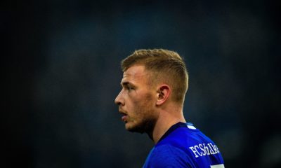 Schalke's midfielder Max Meyer looks on during the German first division Bundesliga football match Schalke 04 vs Hertha Berlin in Gelsenkirchen, western Germany, on March 3, 2018. / AFP PHOTO / SASCHA SCHUERMANN / RESTRICTIONS: DURING MATCH TIME: DFL RULES TO LIMIT THE ONLINE USAGE TO 15 PICTURES PER MATCH AND FORBID IMAGE SEQUENCES TO SIMULATE VIDEO. == RESTRICTED TO EDITORIAL USE == FOR FURTHER QUERIES PLEASE CONTACT DFL DIRECTLY AT + 49 69 650050 (Photo credit should read SASCHA SCHUERMANN/AFP via Getty Images)