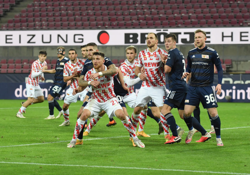 vorne v.li., Robert Andrich Union Berlin, Salih Özcan 1.FC Koeln, Sebastian Andersson 1.FC Koeln, Rafael Czichos 1.FC Koeln, Robin Knoche Union Berlin, Cedric Teuchert Union Berlin 22.11.2020, Fussball GER, Saison 2020 2021, 1. Bundesliga, 8. Spieltag, 1. FC Köln - 1. FC Union Berlin 1:2, ***DFL regulations prohibit any use of photographs as image sequences and/or quasi-video.*** EDITORIAL USE ONLY Koeln Nordrhein Westfalen Deutschland *** front left , Robert Andrich Union Berlin , Salih Özcan 1 FC Koeln , Sebastian Andersson 1 FC Koeln , Rafael Czichos 1 FC Koeln , Robin Knoche Union Berlin , Cedric Teuchert Union Berlin 22 11 2020, Fussball GER, Saison 2020 2021, 1 Bundesliga, 8 Matchday, 1 FC Köln 1 FC Union Berlin 1 2, DFL regulations prohibit any use of photographs as image sequences and or quasi video EDITORIAL USE ONLY Koeln Nordrhein Westfalen Germany Team2
