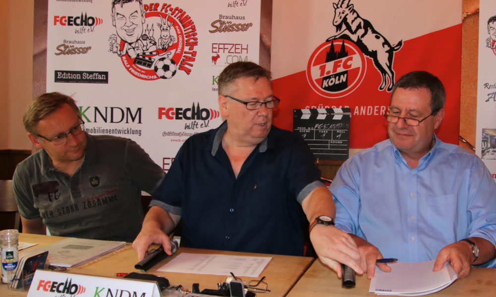 FC-Stammtisch Talk Eckhardt Sauren Ralf Friedrichs Werner Wolf