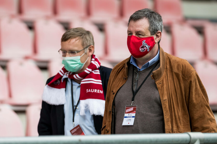 FLYERALARM Frauen Fussball Bundesliga 1. FC Koeln - FF USV Jena 10.06.2020 Eckhard Sauren Vizepraesident 1. FC Koeln, Dr. Werner Wolf Praesident 1. FC Koeln FLYERALARM Frauen Fussball Bundesliga, 1. FC Koeln - FF USV Jena, Koeln, Franz-Kremer-Stadion DFL REGULATIONS PROHIBIT ANY USE OF PHOTOGRAPHS AS IMAGE SEQUENCES AND/OR QUASI-VIDEO. *** FLYERALARM Women Soccer Bundesliga 1 FC Cologne FF USV Jena 10 06 2020 Eckhard Sauren Vice President 1 FC Cologne , Dr Werner Wolf President 1 FC Cologne FLYERALARM Women Soccer Bundesliga, 1 FC Cologne FF USV Jena, Cologne, Franz Kremer Stadion DFL REGULATIONS PROHIBIT ANY USE OF PHOTOGRAPHS AS IMAGE SEQUENCES AND OR QUASI VIDEO Copyright: xBEAUTIFULxSPORTS/Wunderlx